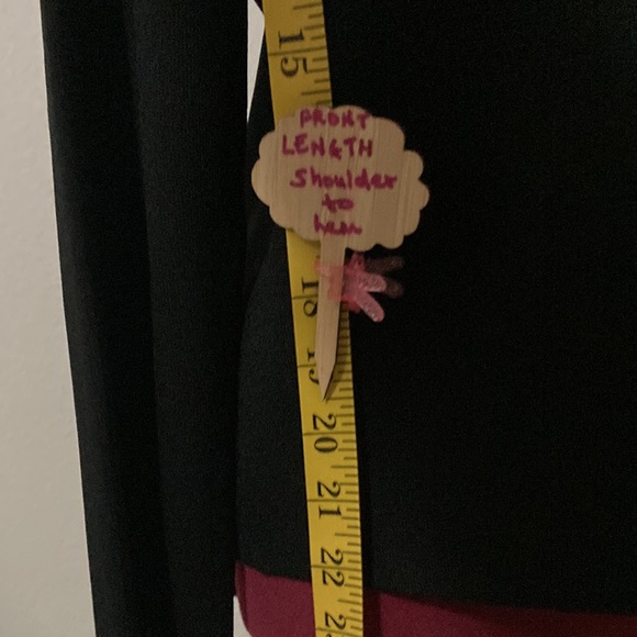 Emma & James Liz Claiborne Black long sleeves blouse Size XL sequenced neckline - Picture 3 of 13